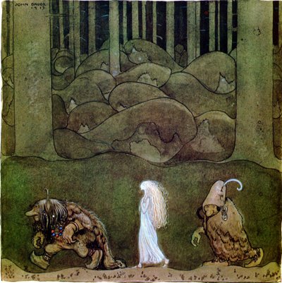 Eines Sommerabends gingen sie mit Bianca Maria tief in den Wald von John Bauer